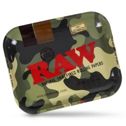Raw Metal Rolling Tray Camouflage